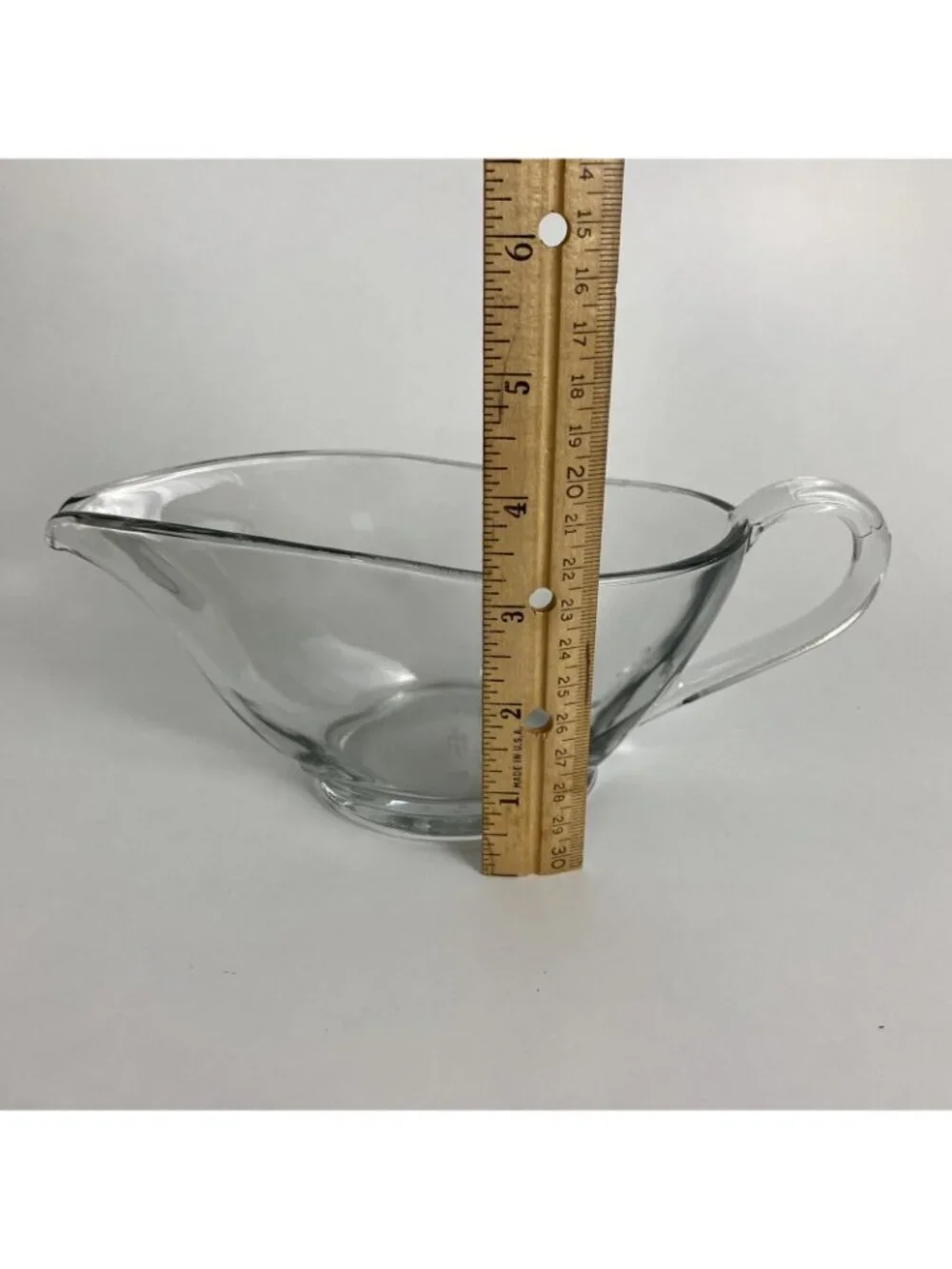 Anchor Hocking Clear Glass Gravy Boat Bowl With Handle - Made in the USA